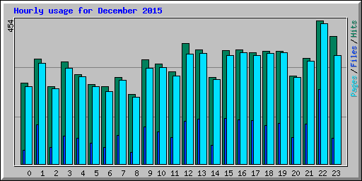 Hourly usage for December 2015