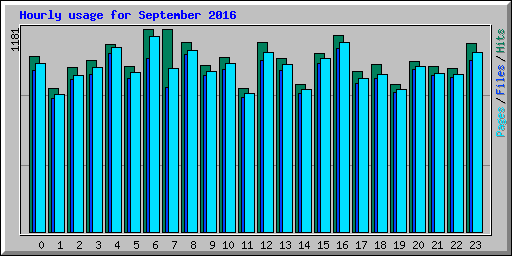 Hourly usage for September 2016