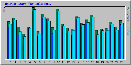 Hourly usage for July 2017