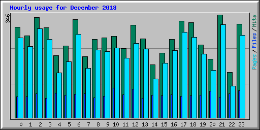 Hourly usage for December 2018