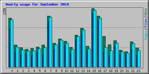 Hourly usage for September 2019