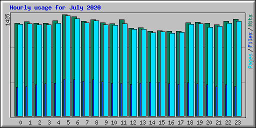 Hourly usage for July 2020