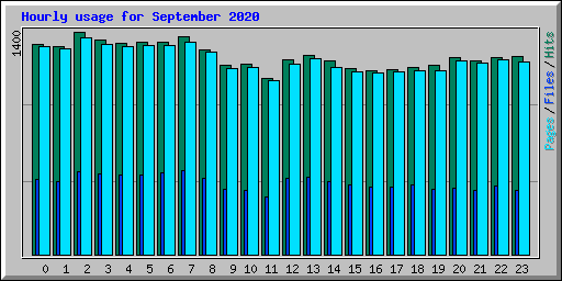 Hourly usage for September 2020