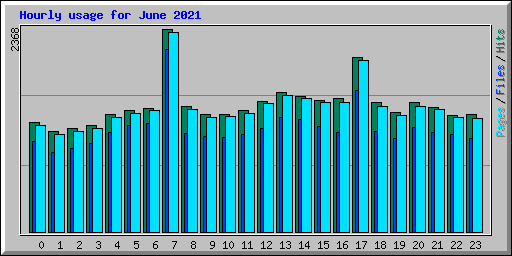Hourly usage for June 2021