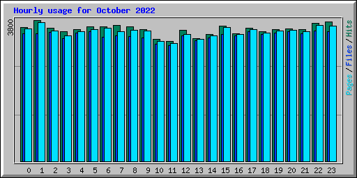Hourly usage for October 2022