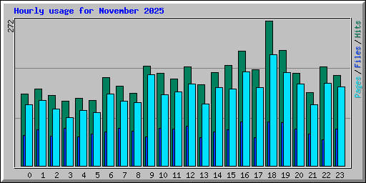 Hourly usage for November 2025