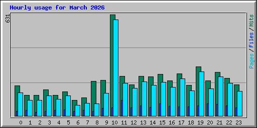 Hourly usage for March 2026